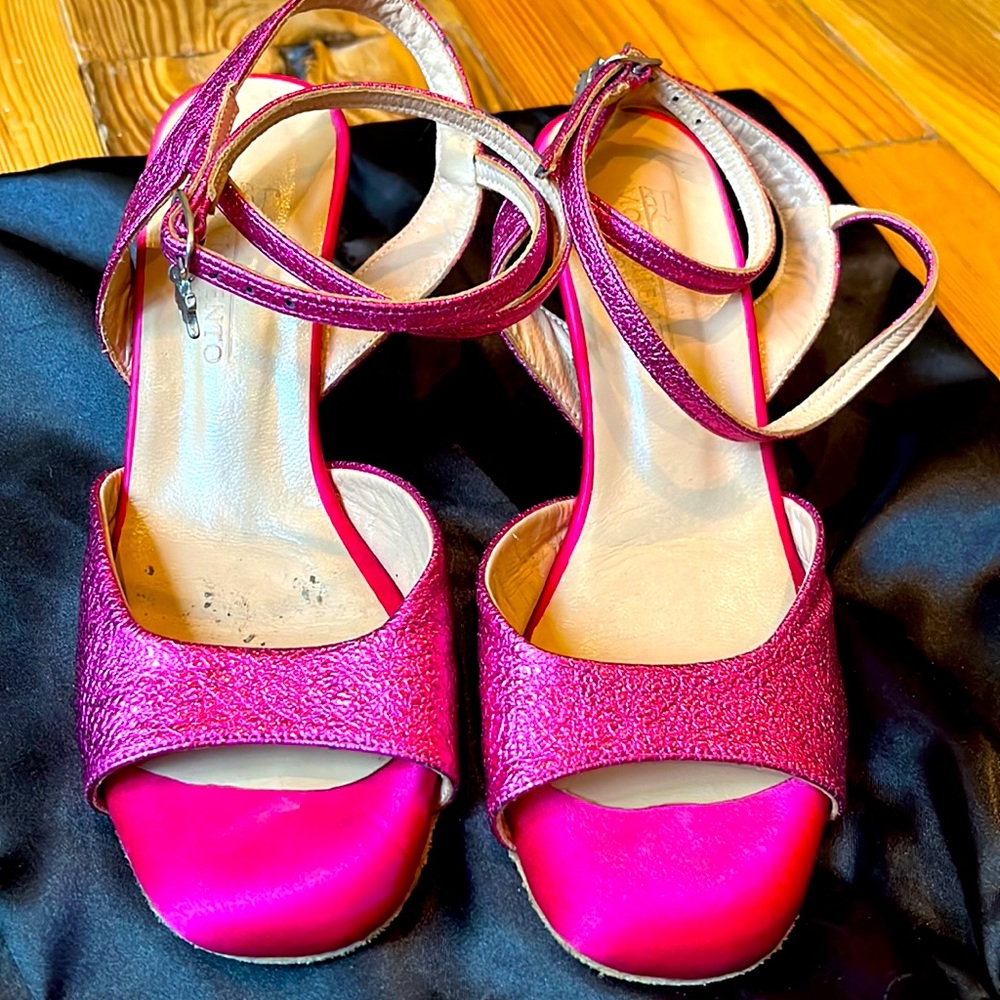 Hot pink tango shoes size 37 or American size 7